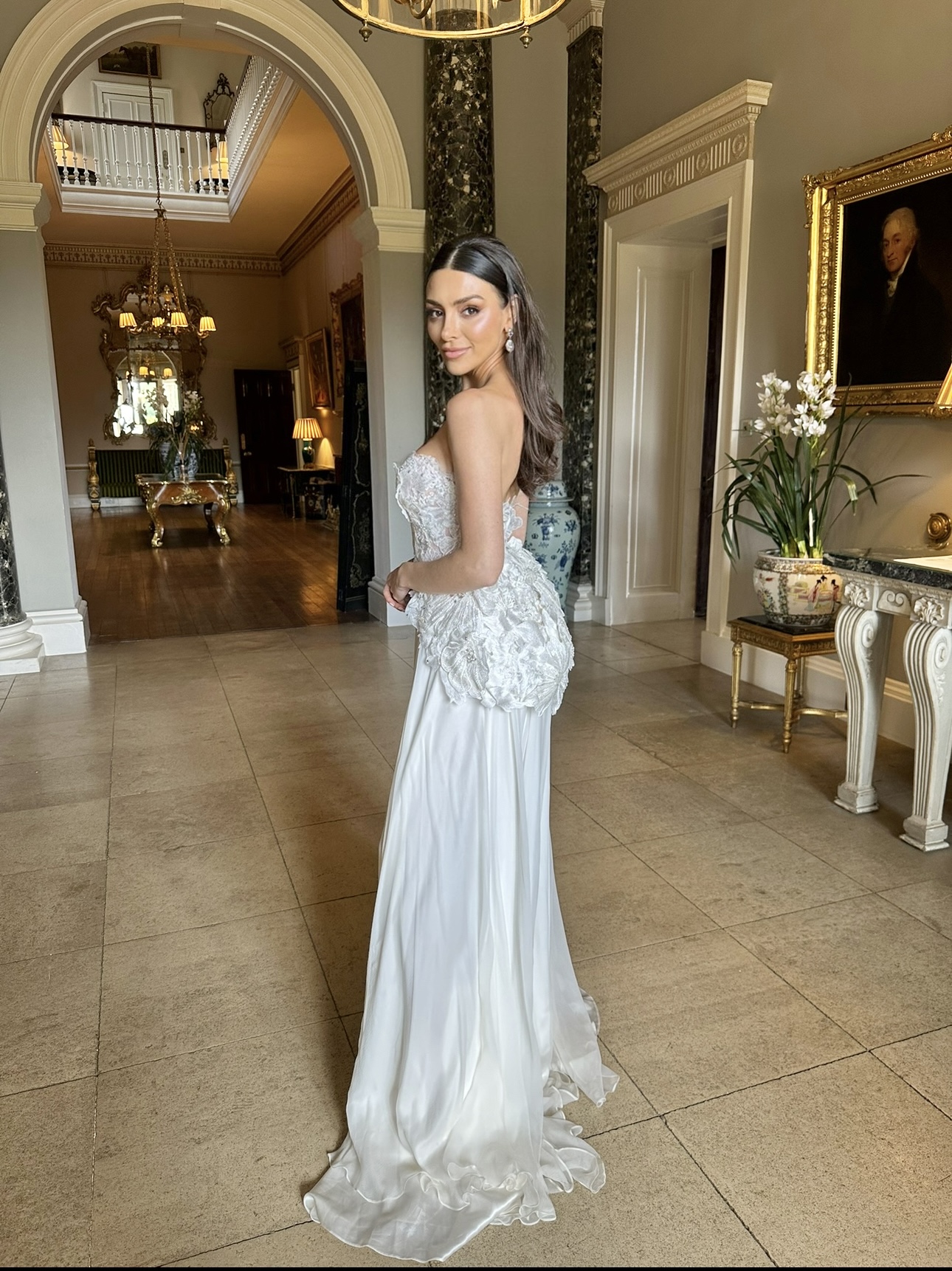 Bride in hallway